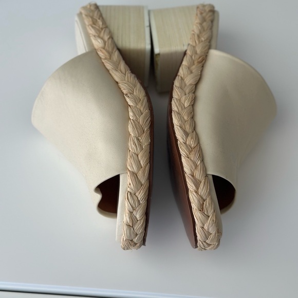 Beige Clergerie Paris “Volfa” suede espadrilles.  3.00inch/75mm jute block heel - Picture 7 of 8